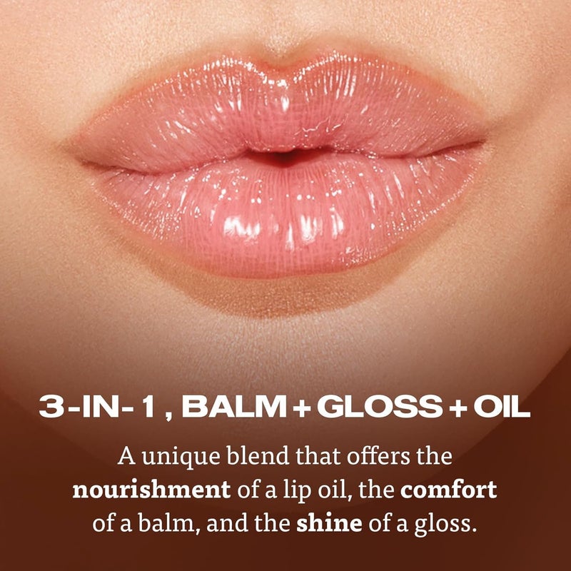 Sacheu Lip Elixir Nourishing and Hydrating Lipgloss - Moisturizing Plumping Lip Gloss Enriched with Collagen, Non-Sticky Lip Color Smooth High-Shine Finish, Vegan & Cruelty-Free, Bunny Tongue (Pink) - Image 3